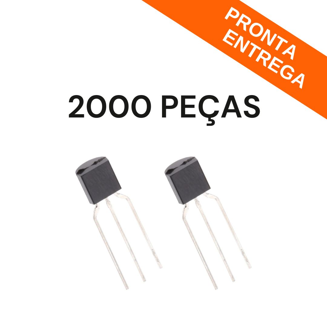 2.000 Peças - Transistor Bipolar BC558 PNP 30V 0.1A (100mA) TO-92 Torto PTH - SEMI-211734 - Comecx Labs
