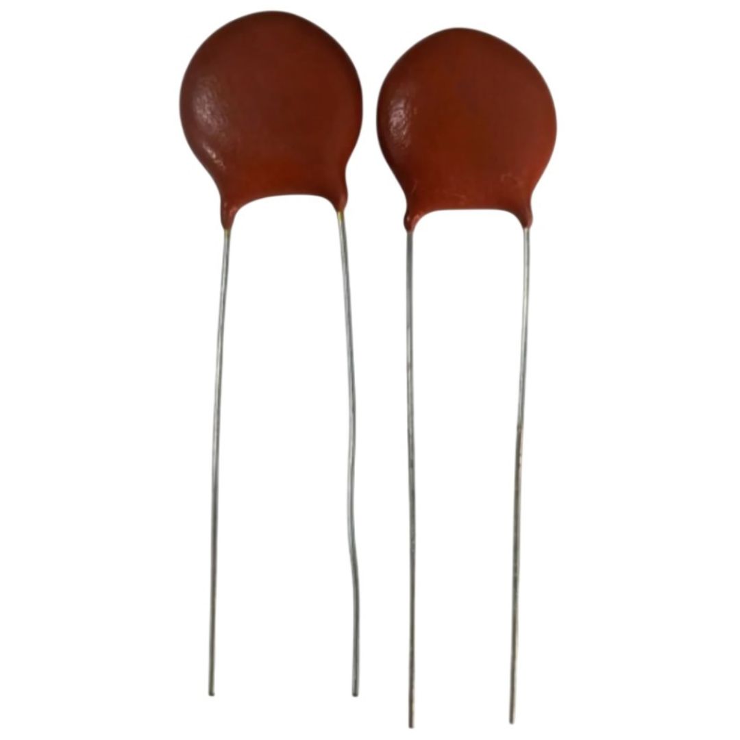 Kit com 20 Capacitores Cerâmicos Marrons 3.9nF 100V X5F - KIT-CAP-CER-MARROM-3-9NF-100V-X5F-20 - Comecx Labs