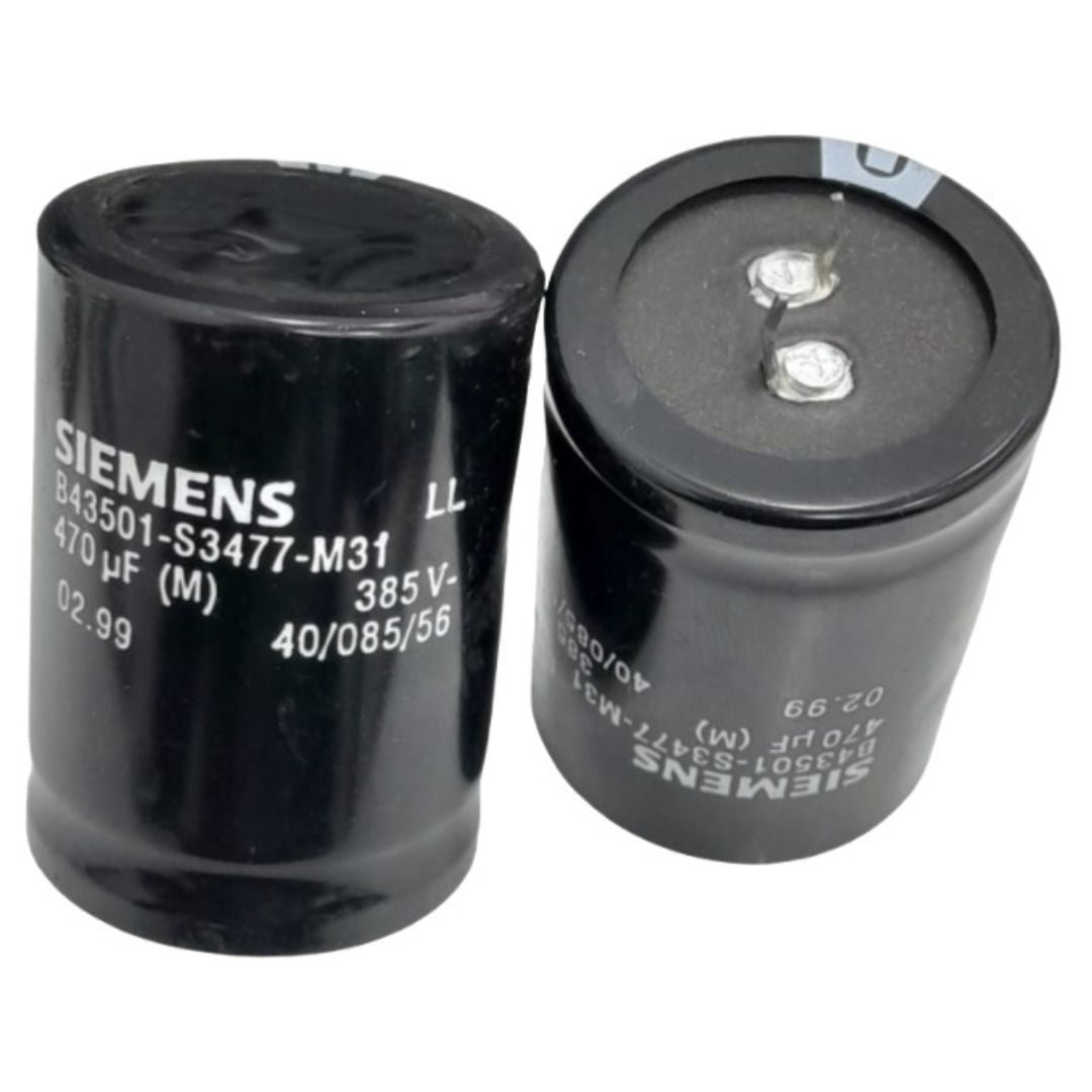 Kit com 2 Capacitores Eletrolíticos Snap-in 470uF 385V - KIT-CAP-ELET-SNAPIN-470UF-385V-2 - Comecx Labs