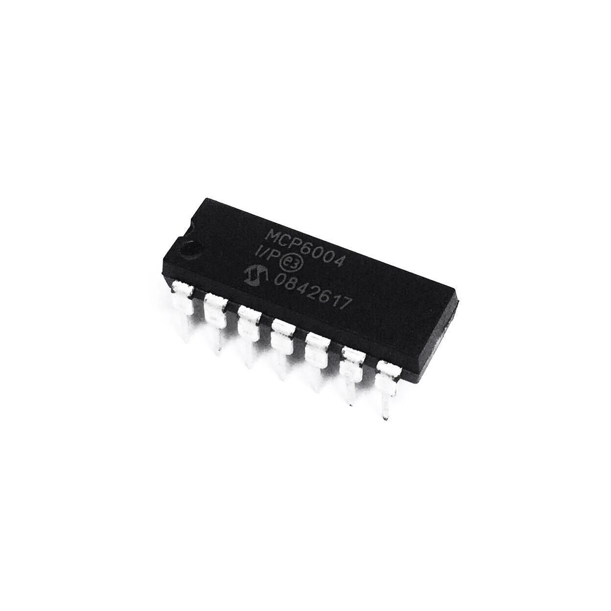 Circuito Integrado Amplificador MCP6004-I/P DIP-14 PTH - CI-TECH-MCP6004-I-P - Comecx Labs