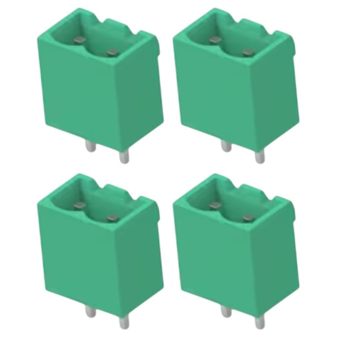 Conector Borne Macho 2 Vias Passo 5.08mm 180º (ZBF400VC-5.08-2P) Fechado - MAN-CON-INDUSTRIAL-243868 - Comecx Labs