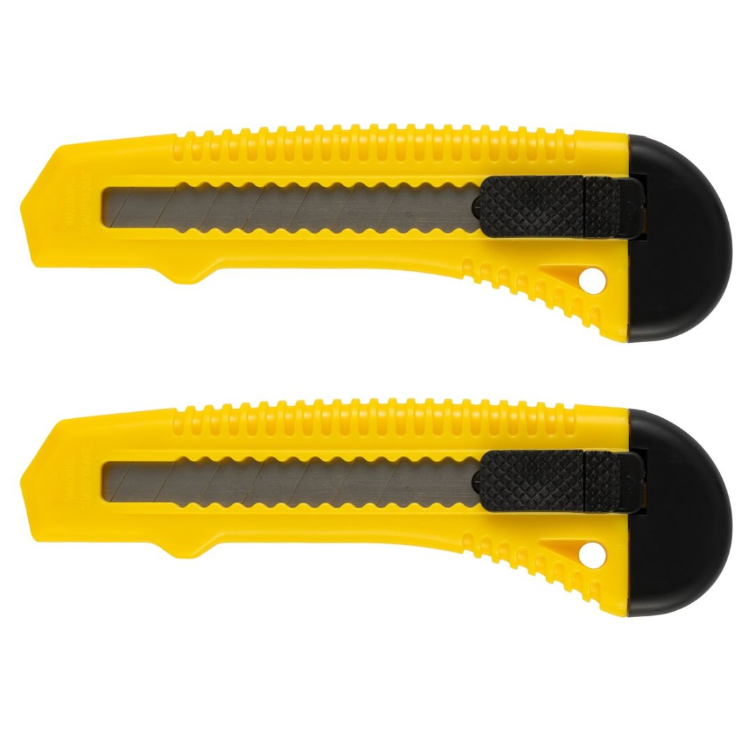 Estilete Largo Retrátil Ergonômico 18mm 6MC - FER-ESTILETE-6MC - Comecx Labs