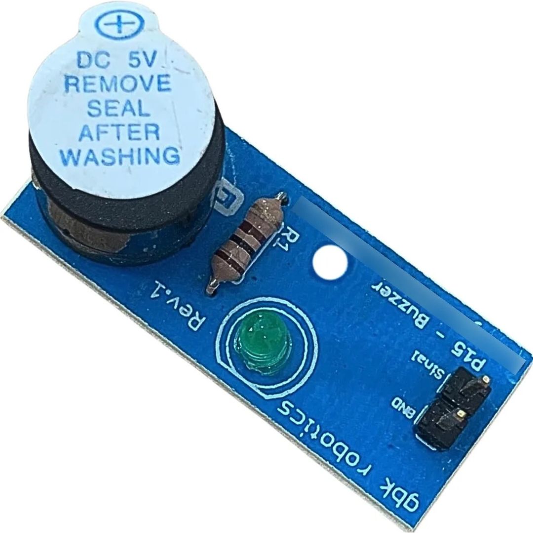 Módulo Buzzer Passivo 5V GBK P15 com LED - MOD-BUZZER-PASS-5V-P15 - Comecx Labs