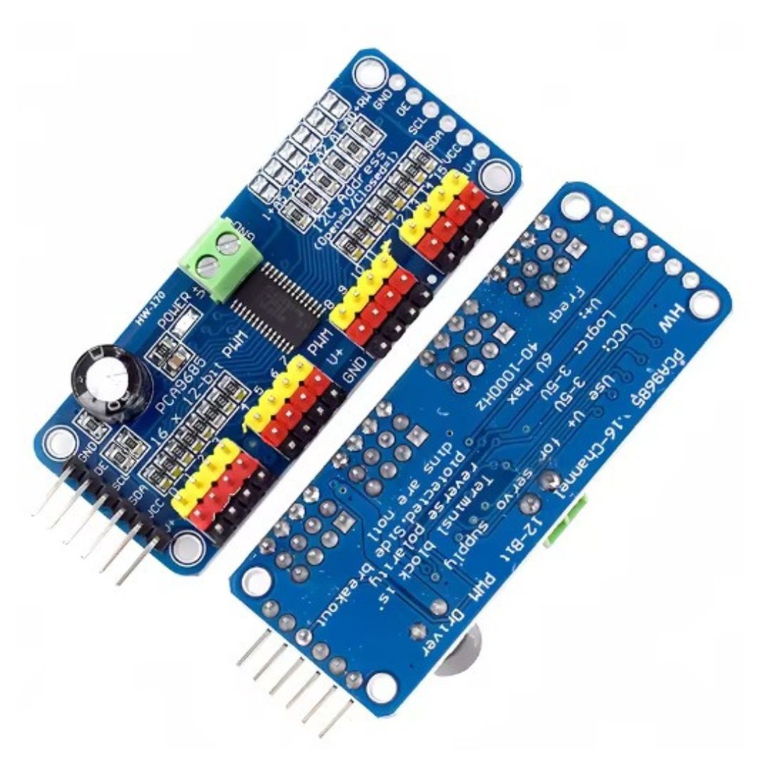 Módulo Controlador PWM 16 Canais I2C PCA9685 - MOD-DRV-PCA9685-16CH - Comecx Labs