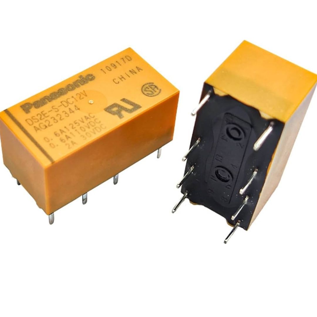 Relé 12V 2A 8 Pinos (DS2E-S-DC12V) - MAN-PROT-RELAY-243714 - Comecx Labs