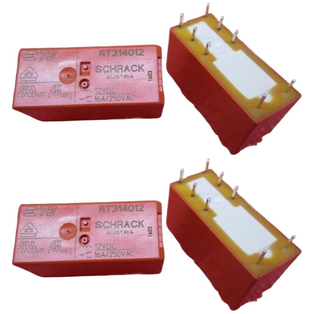 Relé 12VDC 16A 8 Pinos SCHRACK (RT314012) - MAN-PROT-RELAY-172100 - Comecx Labs