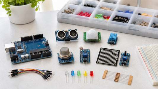 Melhores sensores para projetos com Arduino em bancada maker com DHT11, ultrassonico, PIR, LDR, sensor de gas e sensor de chuva