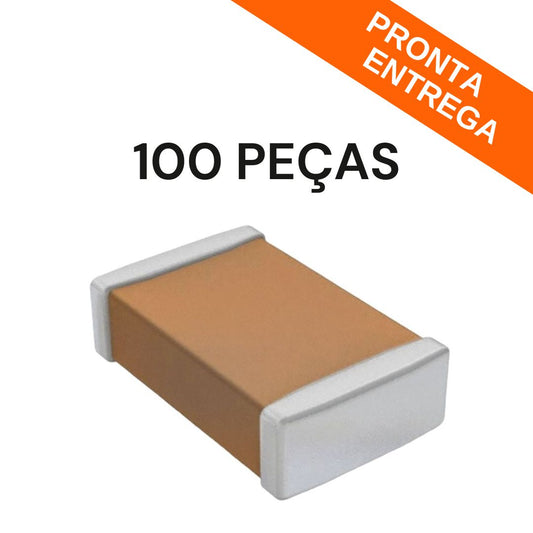 Kit 100 Capacitores Samsung CL05A106MQ5NUNC 10uF 6.3V - CAP-CL05A106MQ5NUNC - Comecx Labs