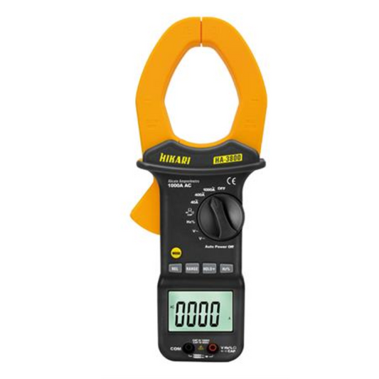 Alicate Amperímetro Digital Hikari HA-3800 - FER-PRO-ALIC-AMP-HA3800 - Comecx Labs