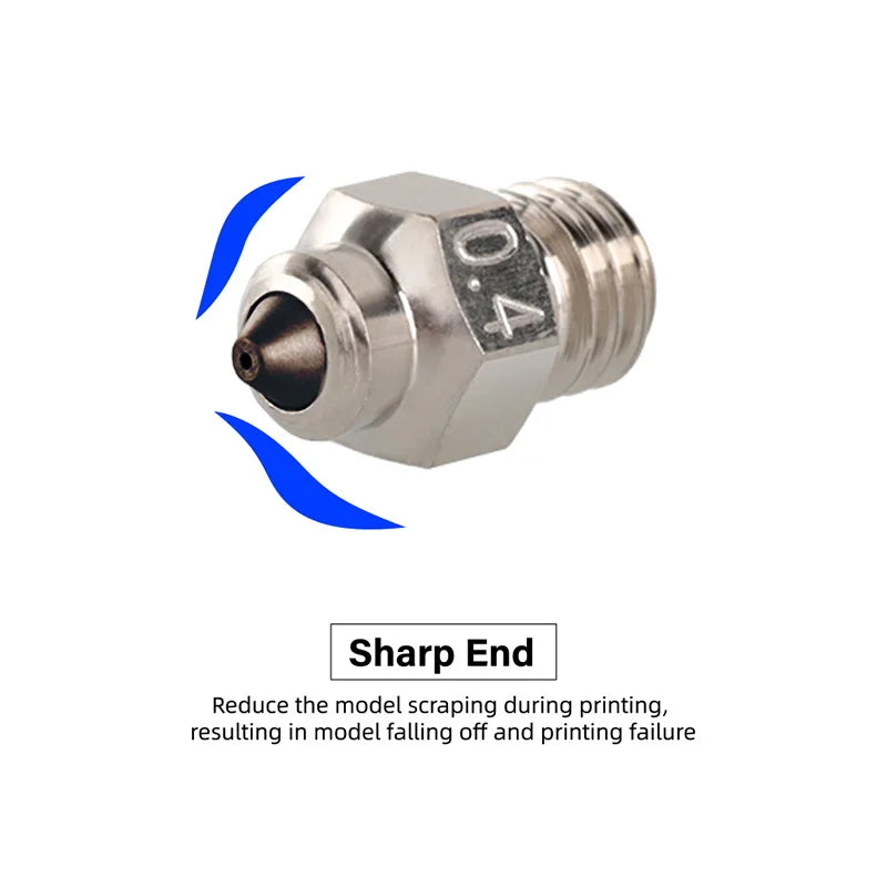 Bico Mellow DLC MK8 em aço endurecido e cobre para hotend CR10 - imagem 4 - Comecx Labs