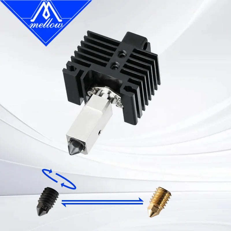Bico Mellow NF TZ em aço endurecido para hotend TZ2.0 - imagem 4 - Comecx Labs