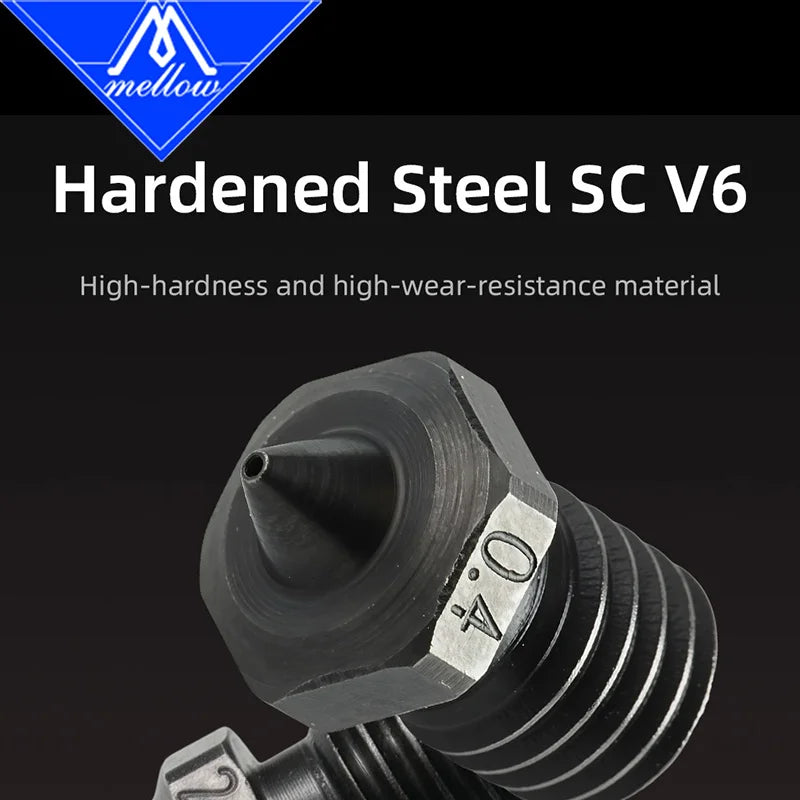 Bico NF V6 A2 em aço endurecido 2,85 mm para E3D hotend - imagem 2 - Comecx Labs