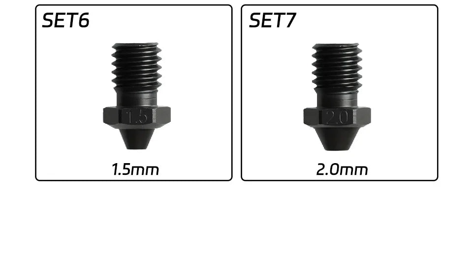 Bico NF V6 A2 em aço endurecido 2,85 mm para E3D hotend - imagem 11 - Comecx Labs