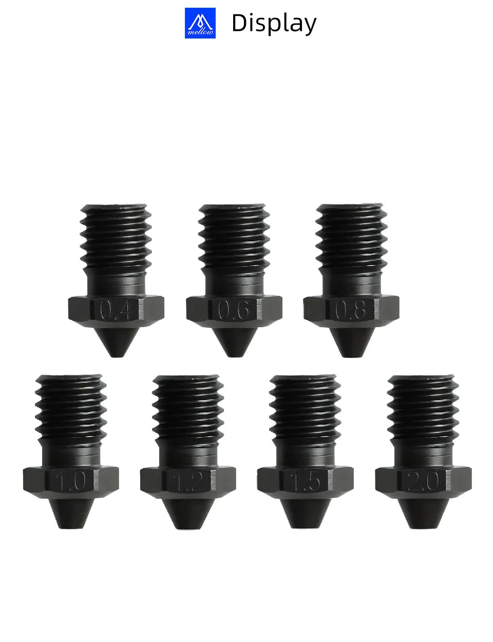 Bico NF V6 A2 em aço endurecido 2,85 mm para E3D hotend - imagem 14 - Comecx Labs