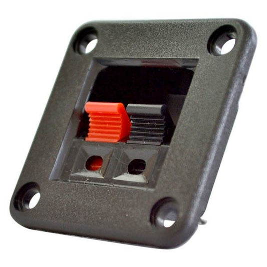 Borne Duplo de Pressão WP2-5 Preto 2 Pinos Quadrado P/ Caixa de Som - MAN-CON-INDUSTRIAL-84146 - Comecx Labs