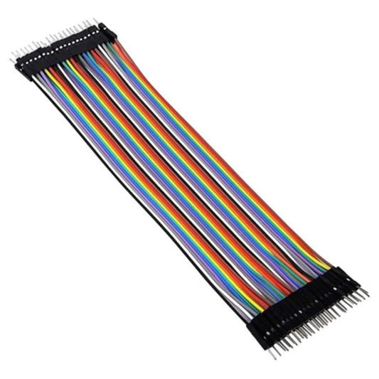 Cabo Jumper Macho-Macho 40 Fios 20cm - Kit para Arduino - JMP-MM-40-20 - Comecx Labs