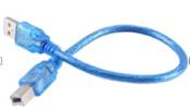 Cabo USB A para USB B 30cm para Arduino - Comecx Labs