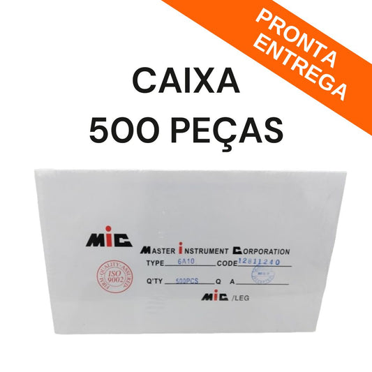 Caixa 500 Peças - Diodo Retificador 6A10 1000V 6A R-6 PTH - SEMI-88887 - Comecx Labs