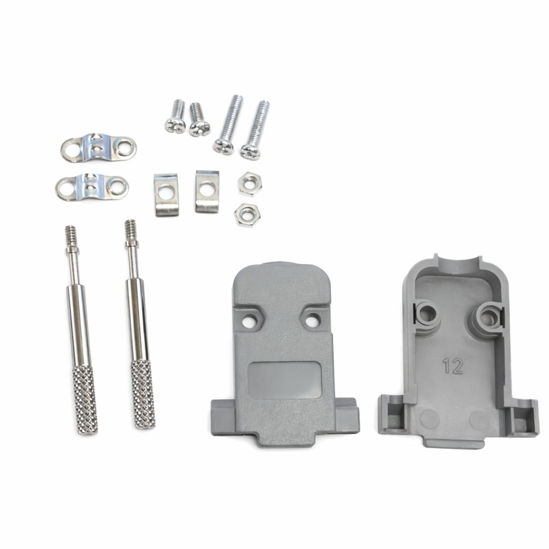 Capa para Conector DB9 ( DB-9 / DB09 / DB-09 ) Plástica Cinza Kit Longo - MAN-CON-DB-240478 - Comecx Labs