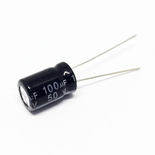 Capacitor Eletrolítico 100uF (100mF) 50V 105ºC - Chong - COMP-CAP-705 - Comecx Labs