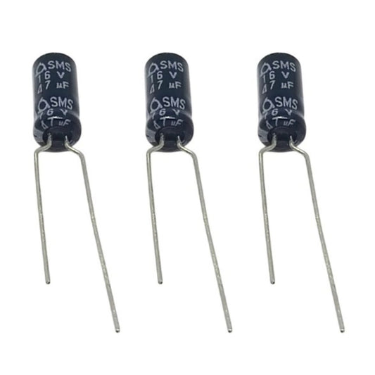 Capacitor Eletrolítico 47uF (47mF) 16V 85ºC (5x11) SMS - COMP-CAP-1939 - Comecx Labs