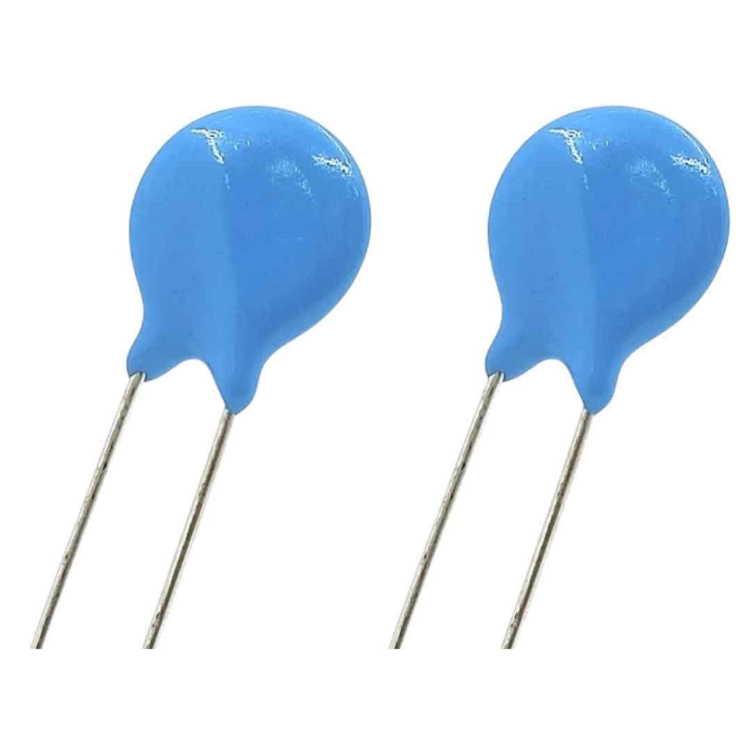 Kit com 50 Capacitores Cerâmicos Disco 100pF 1KV - KIT-CAP-CER-DISCO-100PF-1KV-50 - Comecx Labs