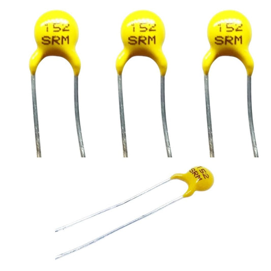 Kit com 50 Capacitores Cerâmicos Disco 1500pF 1KV Y5U - KIT-CAP-CER-DISCO-1500PF-1KV-50 - Comecx Labs