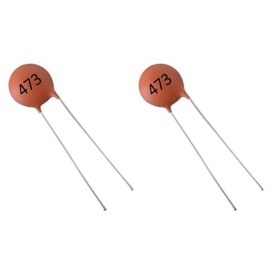 Kit com 50 Capacitores Cerâmicos Disco 47nF 50V - KIT-CAP-CER-DISCO-47NF-50V-50 - Comecx Labs