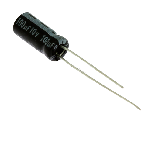 Kit com 50 Capacitores Eletrolíticos 100uF 10V 105C Nichicon - KIT-CAP-ELET-100UF-10V-NICHICON-50 - Comecx Labs