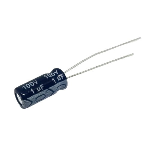 Kit com 50 Capacitores Eletrolíticos 1uF 100V Ketuo - KIT-CAP-ELET-1UF-100V-KETUO-50 - Comecx Labs