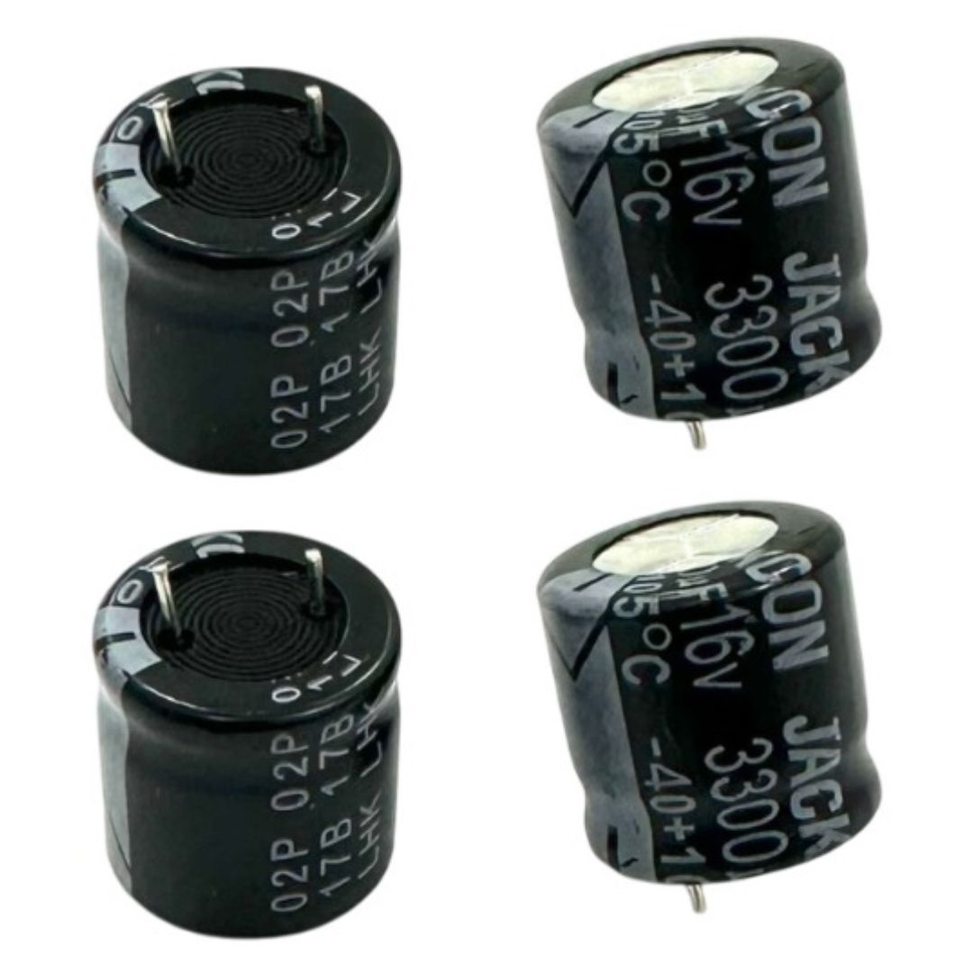 Kit com 20 Capacitores Eletrolíticos 3300uF 16V 105C - KIT-CAP-ELET-3300UF-16V-105C-20 - Comecx Labs