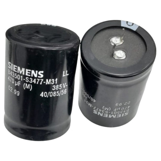 Kit com 2 Capacitores Eletrolíticos Snap-in 470uF 385V - KIT-CAP-ELET-SNAPIN-470UF-385V-2 - Comecx Labs