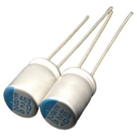 Kit com 20 Capacitores Eletrolíticos Sólidos 820uF 2.5V - KIT-CAP-ELET-SOLIDO-820UF-2V5-20 - Comecx Labs