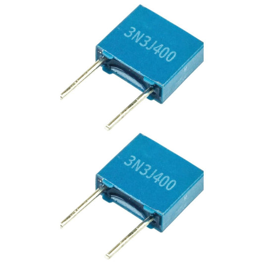 Kit com 20 Capacitores Poliéster 3.3nF 400V Passo 5mm - KIT-CAP-POL-3-3NF-400V-20 - Comecx Labs