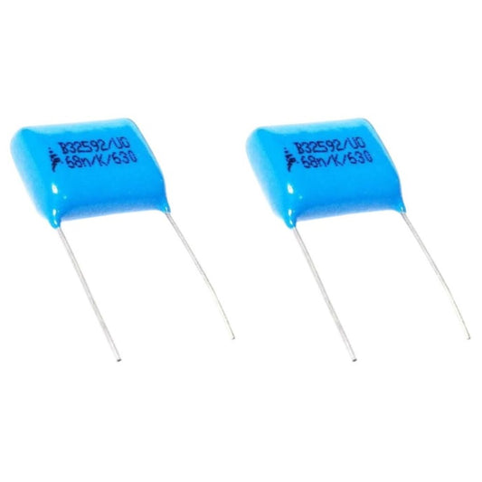 Kit com 5 Capacitores Poliéster 68nF 630V - KIT-CAP-POL-68NF-630V-5 - Comecx Labs