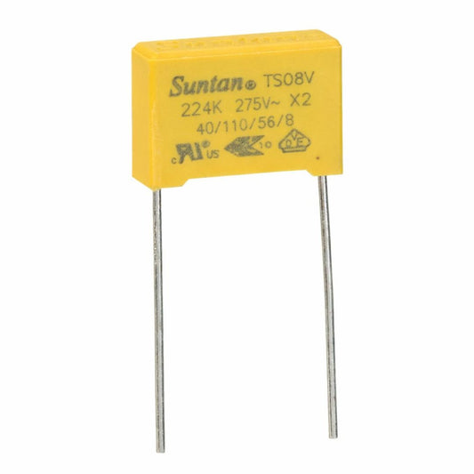 Capacitor Poliéster Supressor 220nF ( 220K / 0.22uF ) 275V X2 224K Passo 22.5mm (224) - MAN-PROT-SURGE-231922 - Comecx Labs