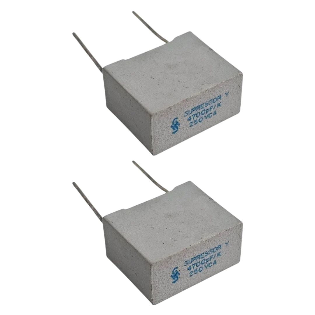 Capacitor Poliéster Supressor 4700pF/K (4.7F) 250VAC - MAN-PROT-SURGE-20047 - Comecx Labs