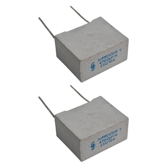 Capacitor Poliéster Supressor 4700pF/K (4.7F) 250VAC - MAN-PROT-SURGE-20047 - Comecx Labs