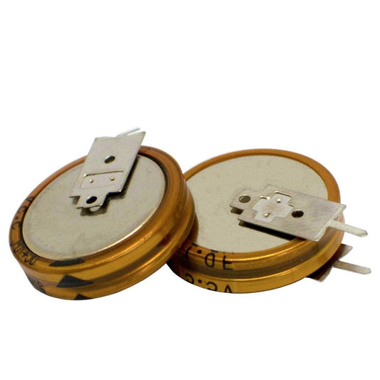 Kit com 5 Capacitores SuperCap 0.47F 5.5V com Terminal - KIT-CAP-SUPERCAP-0-47F-5V5-5 - Comecx Labs