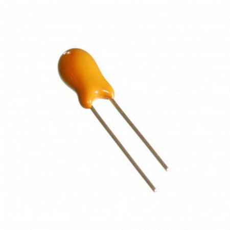 Kit com 10 Capacitores Tântalo Gota 4.7uF 35V PTH - KIT-CAP-TANTALO-GOTA-4-7UF-35V-PTH-10 - Comecx Labs