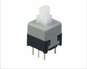 Chave Push Button Momentanea Click 8.5x8.5 com Trava - COMP-CHV-3483 - Comecx Labs