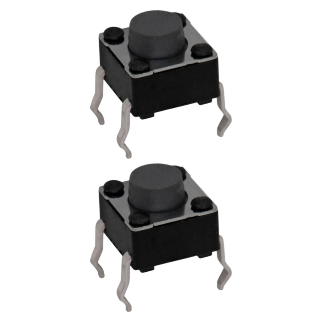 Chave Tactil 4 Terminais 6x6x4.3mm 180C - COMP-CHV-221290 - Comecx Labs
