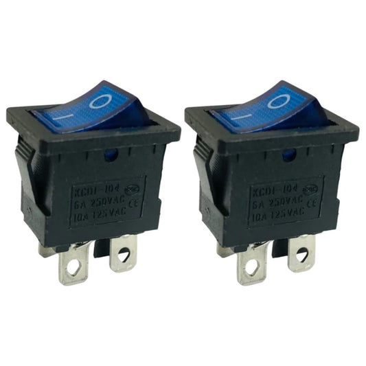 Chave Gangorra KCD1-104N 4 Terminais 2 Posições 6A 250V Azul - CHV-KCD1-104N - Comecx Labs