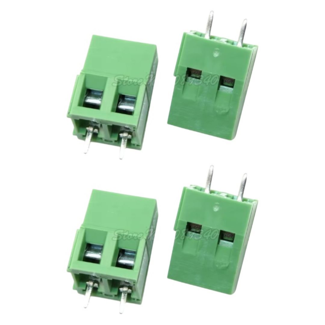 Conector Borne 2 Vias Verde Passo 5.08mm KF128-5.08-2P - COMP-BORNE-225522 - Comecx Labs