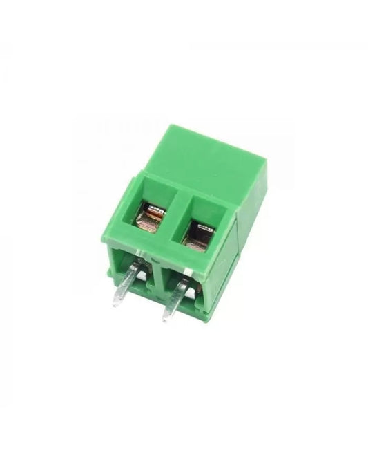 Conector Borne Kre 2 Vias Verde Passo 5mm (KF128-5.0-02P) - 14mm - MAN-CON-INDUSTRIAL-75533 - Comecx Labs