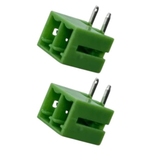 Conector Borne Macho 2 Vias Verde Passo 3.81mm 90º (EDGR-3.81-2) Fechado - MAN-CON-INDUSTRIAL-241296 - Comecx Labs
