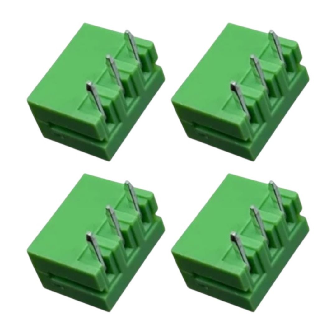 Conector Borne Macho 3 Vias 90º Passo 3.5mm (KF2EDGR-3.5-3P) - MAN-CON-INDUSTRIAL-244646 - Comecx Labs
