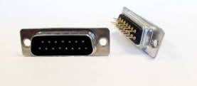 Conector DB15 (DB-15) Macho para Solda Placa PCI 180º Graus DS1033-15MBNSISS - MAN-CON-DB-100757 - Comecx Labs