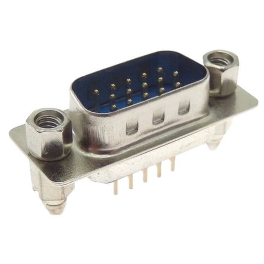 Conector DB15 (DR15) Macho 180° VGA Solda Placa - MAN-CON-DB-170536 - Comecx Labs