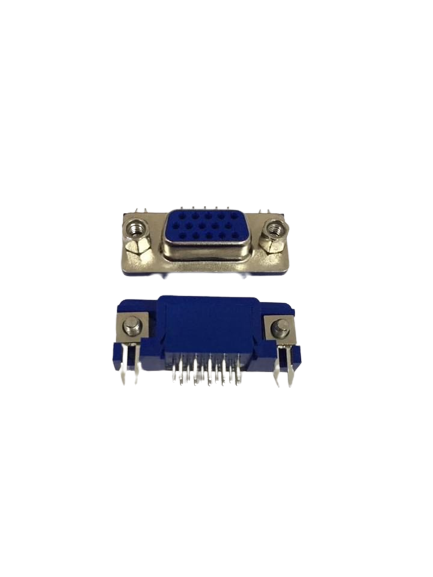 Conector DB15 Fêmea para Solda Placa 90º Graus (DB-15) - MAN-CON-DB-62839 - Comecx Labs